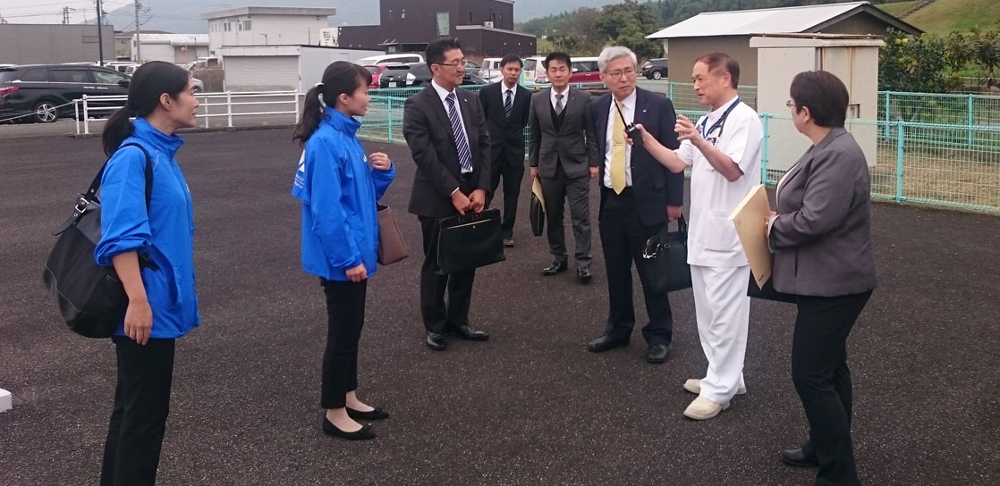 南海トラフ災害に向けて倉敷成人病センター、徳島県牟岐町を訪問